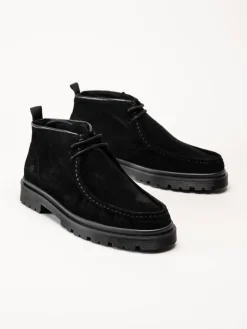 Playboy Footwear - Cowen - Svarta kängor i mocka