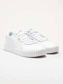 Puma - Carina 3.0 - Vita sneakers i skinnimitation