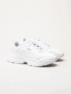 Puma - Cassia 2.0 - Vita sneakers i skinnimitation