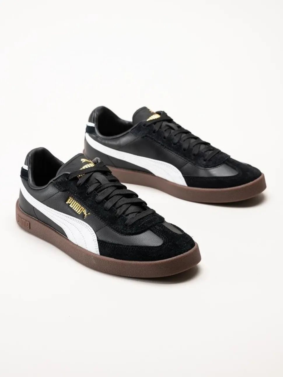 Puma - Club II Era - Svarta retrosneakers i skinn