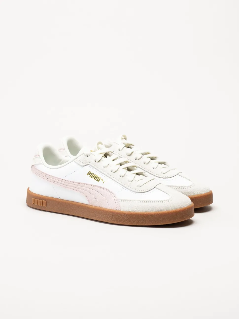 Puma - Club II Era - Vita sneakers i skinn och mocka