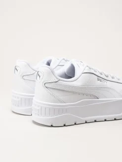 Puma - Karmen II L - Vita platåsneakers i skinn
