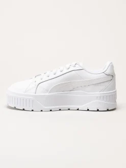 Puma - Karmen II L - Vita platåsneakers i skinn