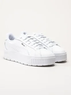 Puma - Karmen II L - Vita platåsneakers i skinn