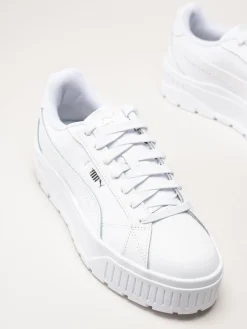 Puma - Karmen II L - Vita platåsneakers i skinn