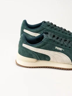 Puma - R78 Wind Sd - Gröna sneakers i mocka