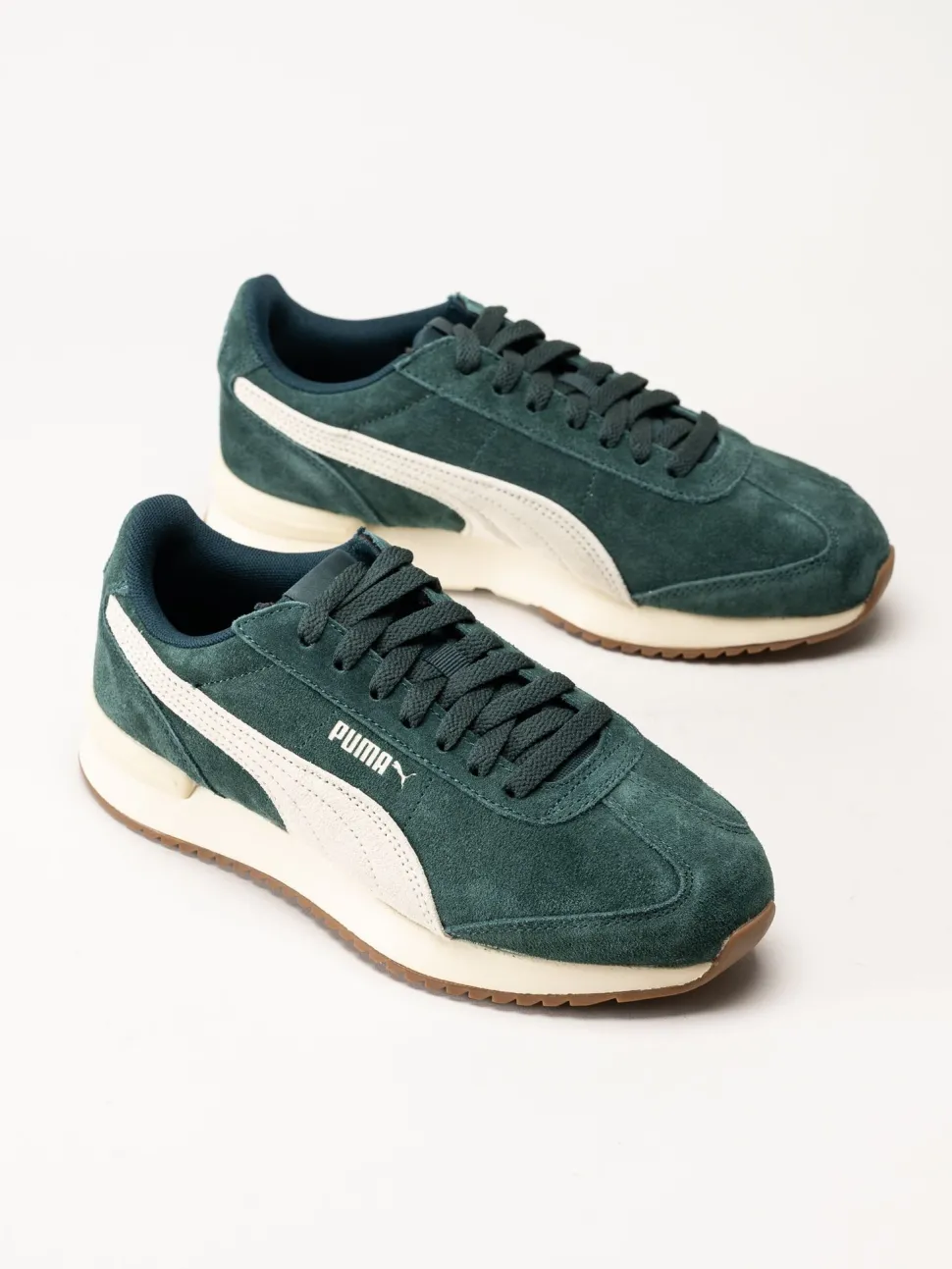Puma - R78 Wind Sd - Gröna sneakers i mocka