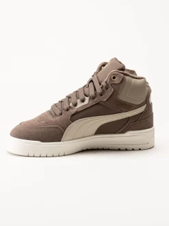Puma - Shuffle Downtown Mid Wtr - Bruna fodrade sneakers i mocka
