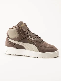 Puma - Shuffle Downtown Mid Wtr - Bruna fodrade sneakers i mocka