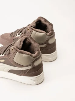Puma - Shuffle Downtown Mid Wtr - Bruna fodrade sneakers i mocka