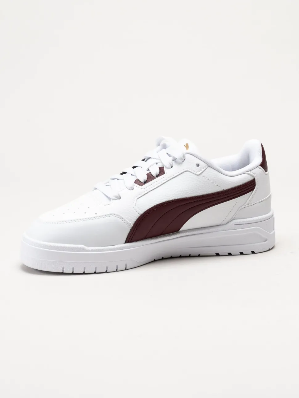 Puma - Shuffle Downtown - Vita sneakers med vinröda partier