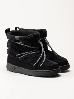 Puma - Snowbae Suede Wns - Svarta boots i fuskpäls