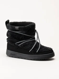 Puma - Snowbae Suede Wns - Svarta boots i fuskpäls