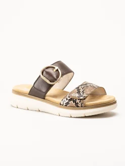 Remonte - Bruna sandaler i skinn