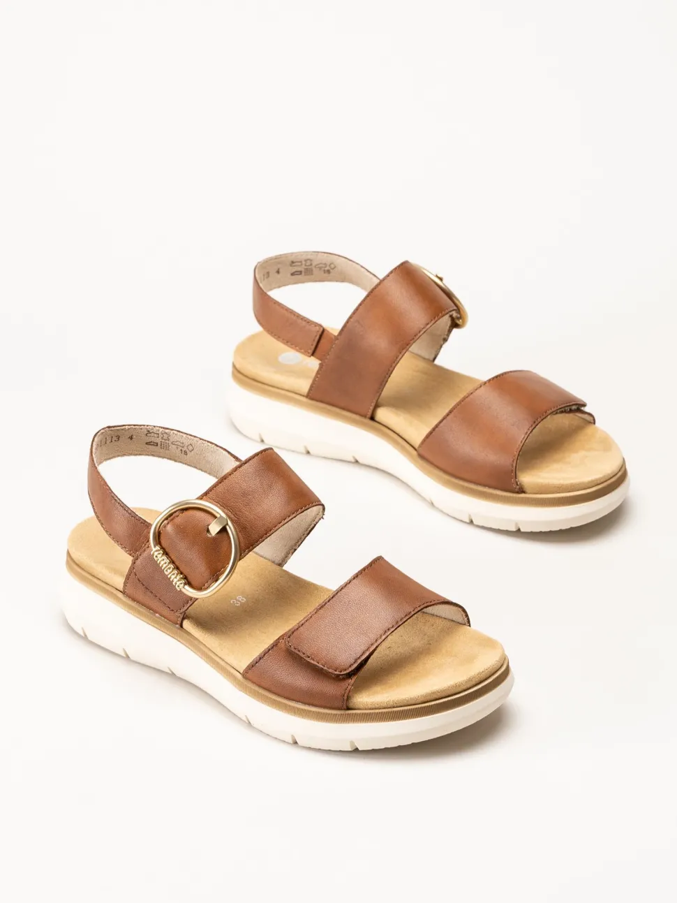 Remonte - Bruna sandaler i skinn
