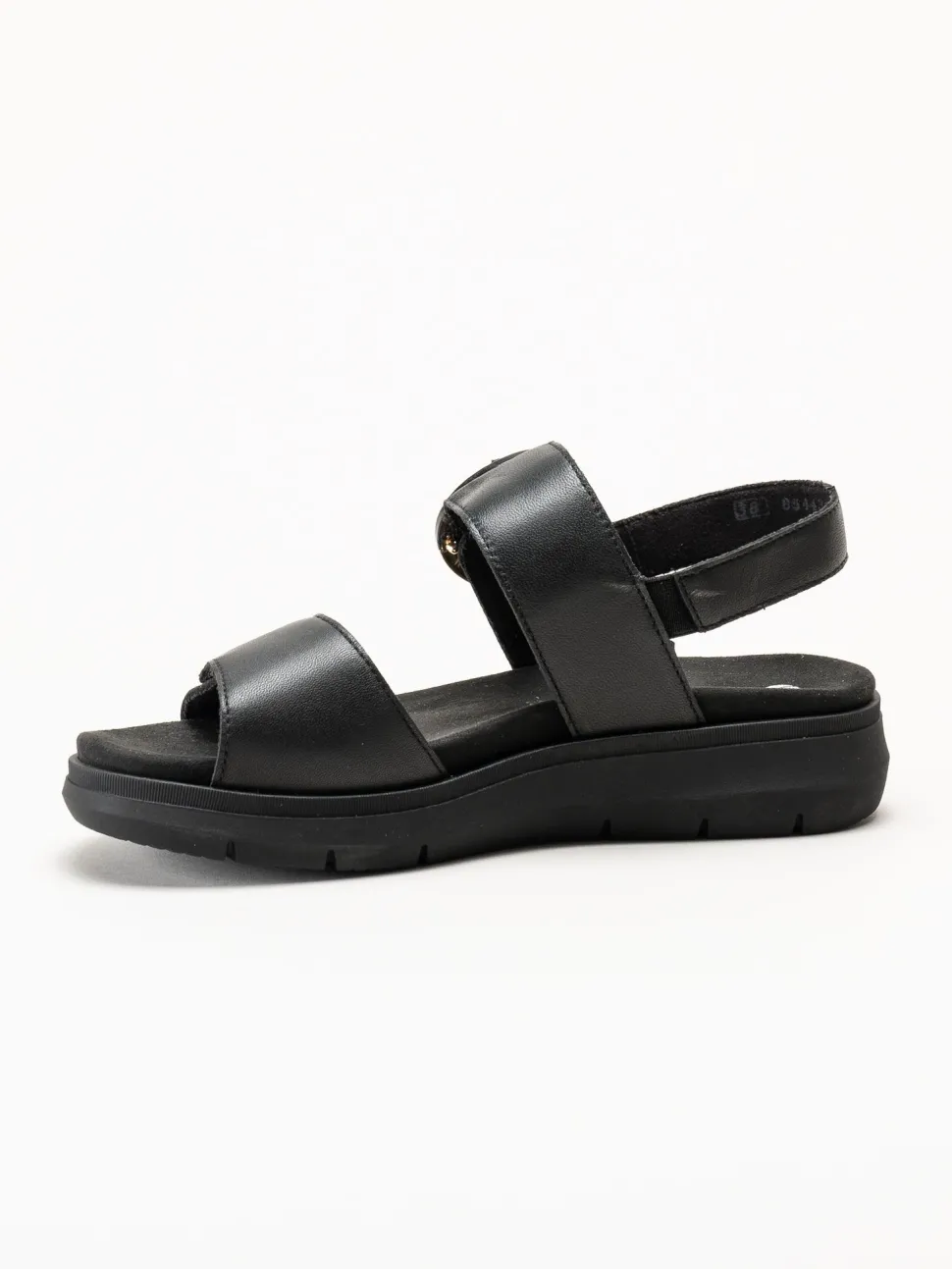 Remonte - Svarta sandaler i skinn