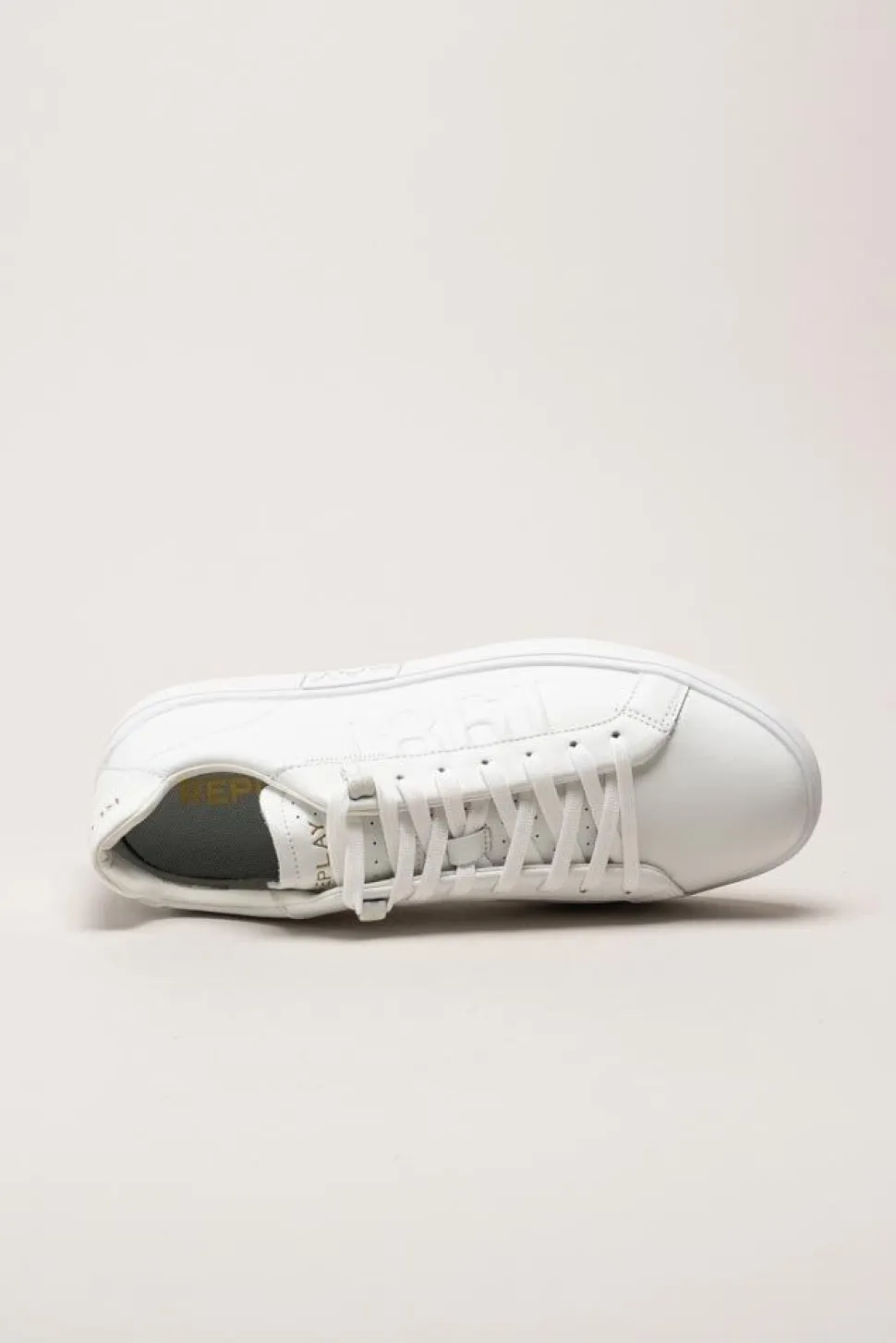 Replay - Polys M 1981 2 - Vita minimalistiska sneakers i skinn