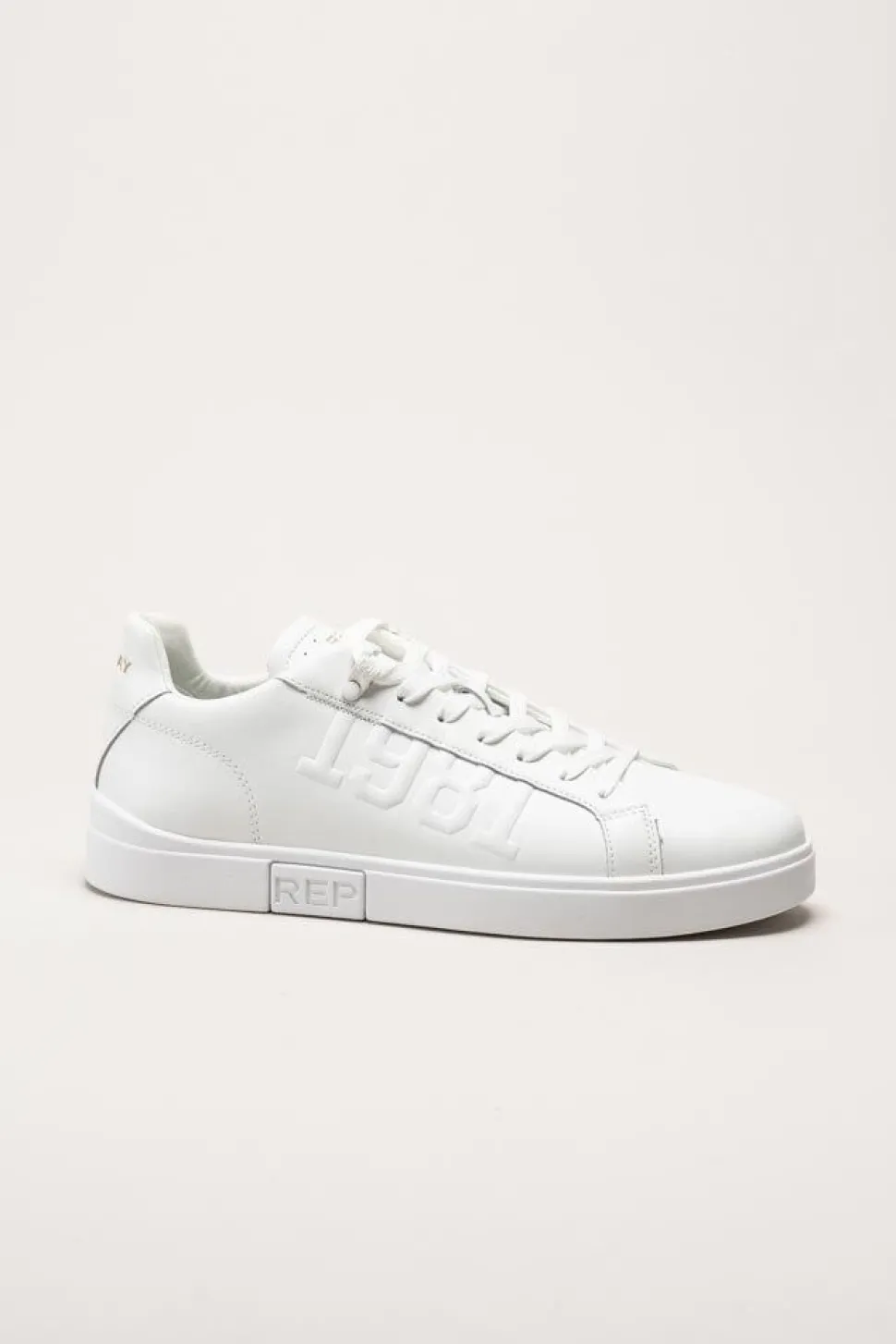 Replay - Polys M 1981 2 - Vita minimalistiska sneakers i skinn