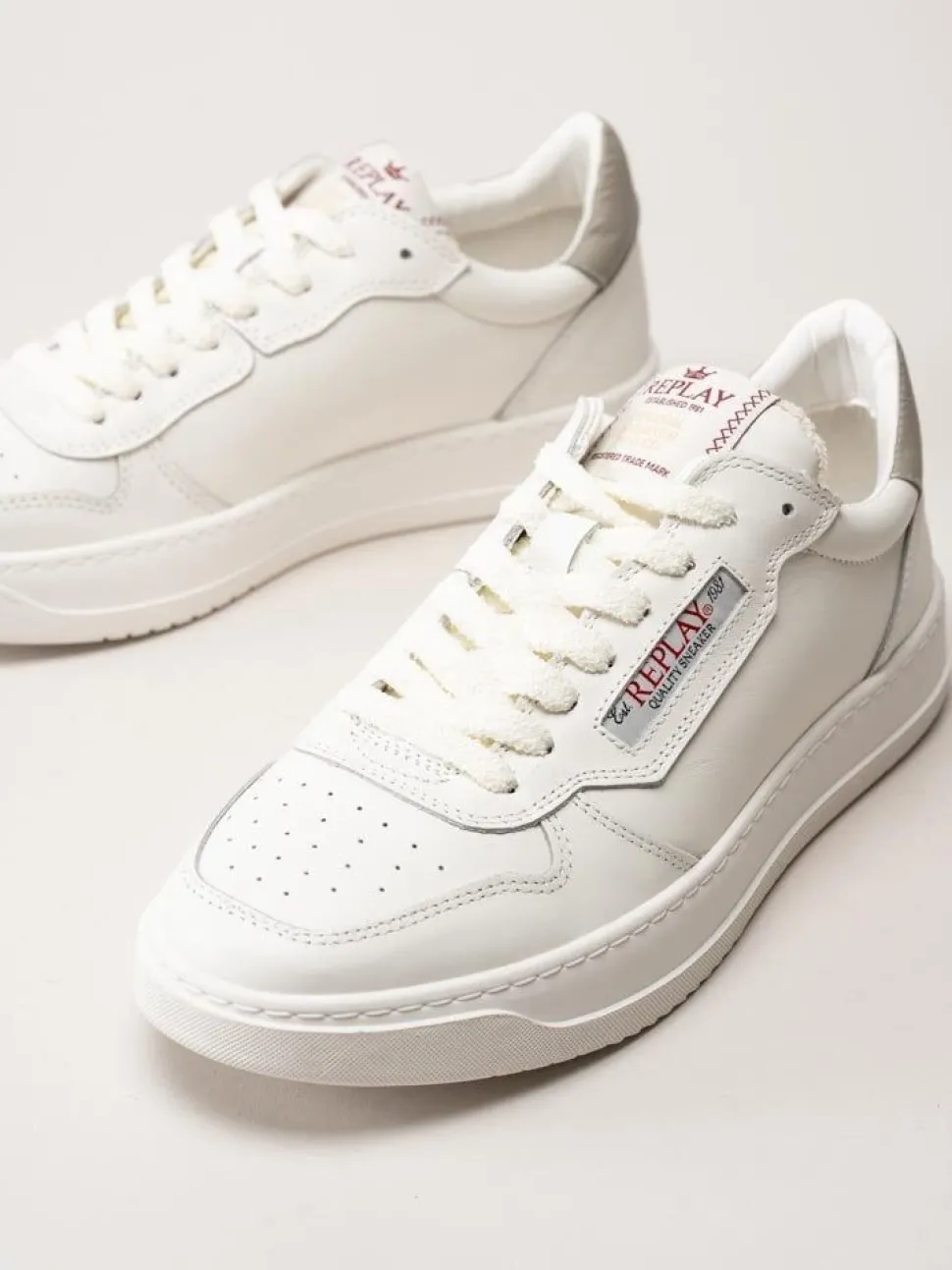 Replay - Reloud Unify Sneaker - Off white sneakers i skinn