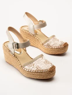 Replay - Susan RBJ2 - Platinfärgade kilklackade espadrillos