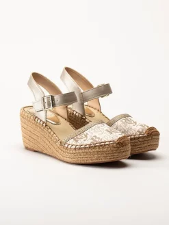 Replay - Susan RBJ2 - Platinfärgade kilklackade espadrillos