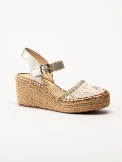 Replay - Susan RBJ2 - Platinfärgade kilklackade espadrillos