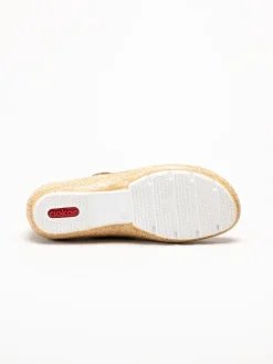 Rieker - Beige ballerinasko med sleif