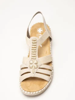 Rieker - Beige dekorerad sandal