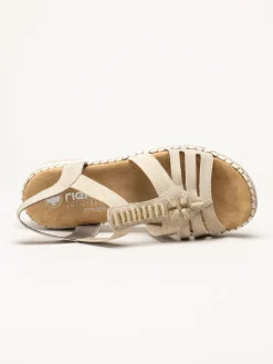 Rieker - Beige dekorerad sandal
