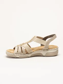 Rieker - Beige dekorerad sandal