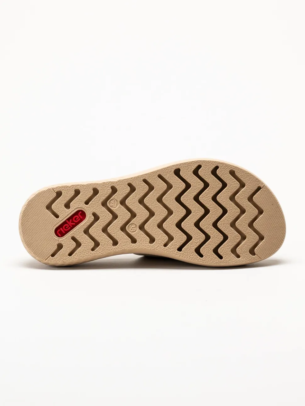Rieker - Beige sandaler med rosett