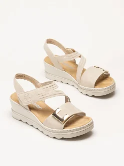 Rieker - Beige sandaletter