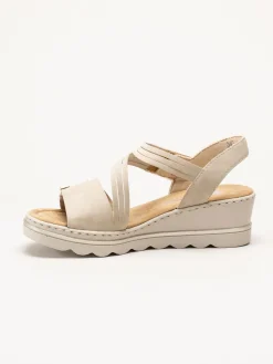 Rieker - Beige sandaletter