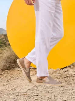 Rieker - Beige slip on sko