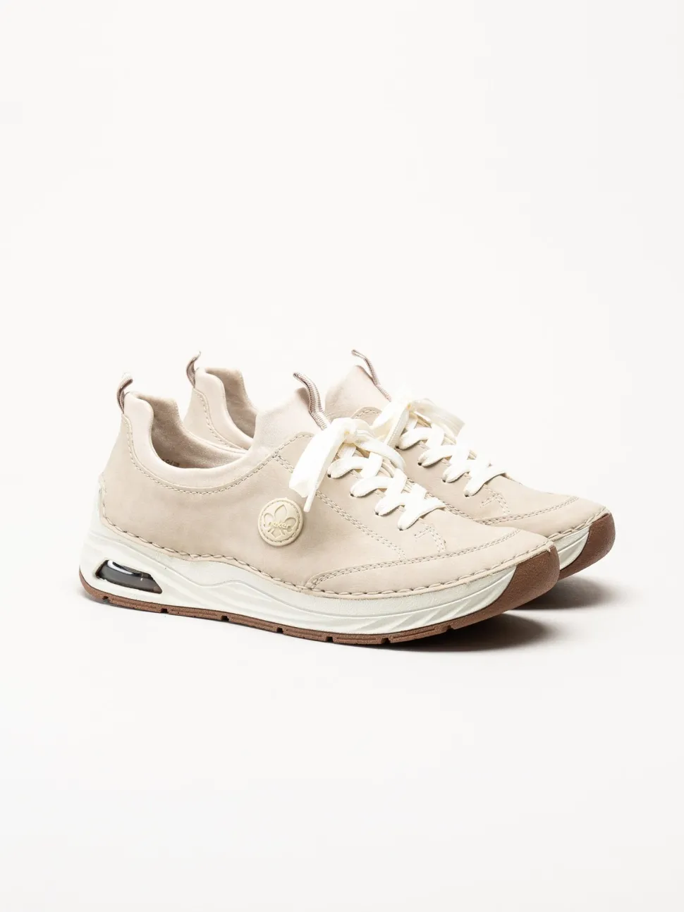 Rieker - Beige slip on skor