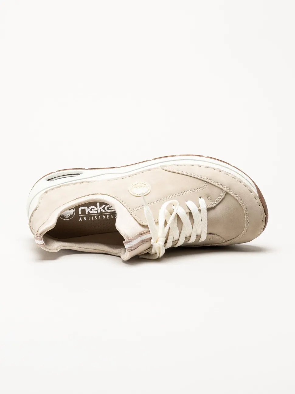 Rieker - Beige slip on skor