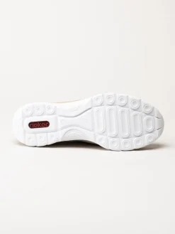 Rieker - Beige slip on skor i mocka
