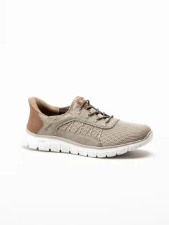 Rieker - Beige slip on sneakers