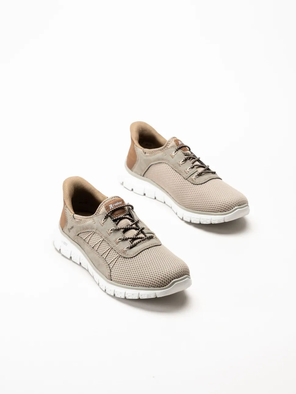 Rieker - Beige slip on sneakers
