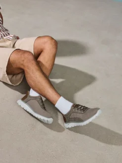 Rieker - Beige slip on sneakers
