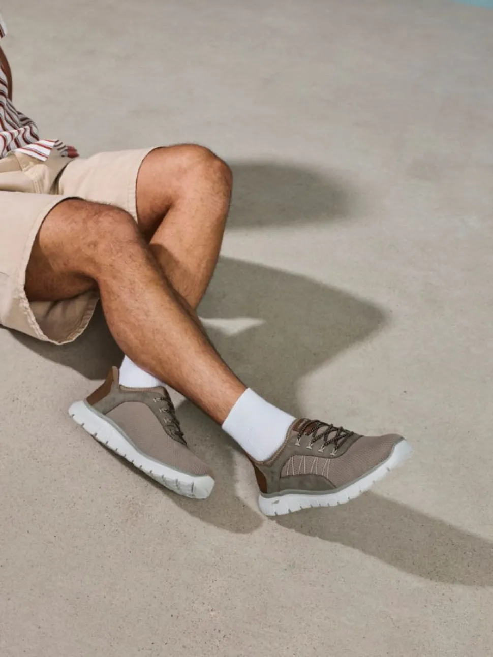 Rieker - Beige slip on sneakers
