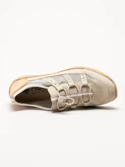 Rieker - Beige slip on sneakers
