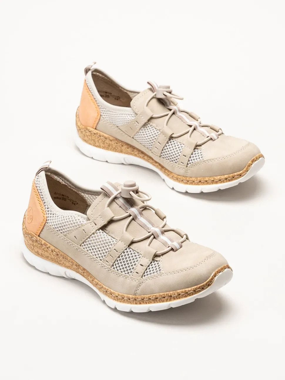 Rieker - Beige slip on sneakers