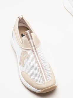 Rieker - Beige slip on sneakers