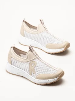 Rieker - Beige slip on sneakers