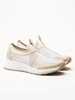 Rieker - Beige slip on sneakers