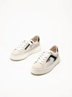 Rieker - Beige sneakers i mesh