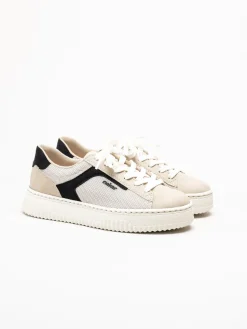 Rieker - Beige sneakers i mesh