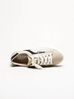 Rieker - Beige sneakers i mesh