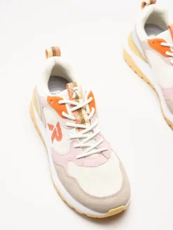 Rieker - Beige sneakers i mocka och mesh
